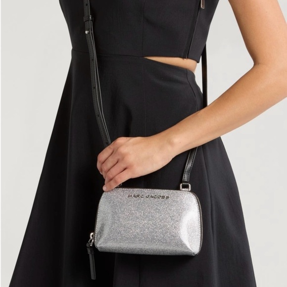 Marc Jacobs Handbags - Marc Jacob’s Logo glitter small crossbody leather bag